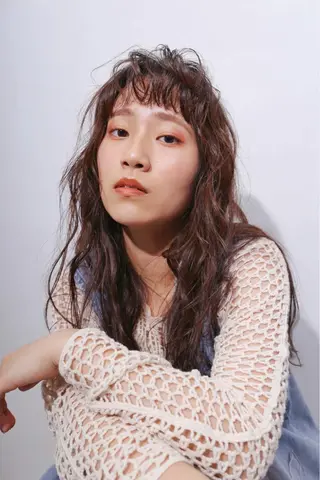 ロング カラー パーマ レイヤー/顔まわり 透明感カラー柳澤優名のヘアスタイル