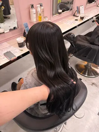 ロング カラー 透明感ベージュカラー 🪞上野🪞AIのヘアスタイル