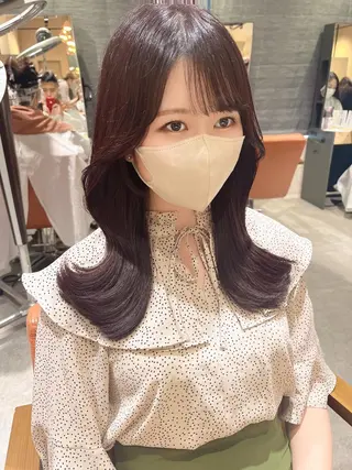 セミロング 奥田 蓮のヘアスタイル