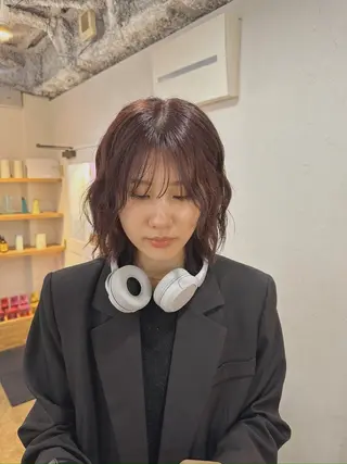 ミディアム 🧣misaki 透明感カラー🧣のヘアスタイル