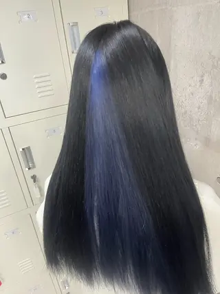 ロング カラー メンズ ☁️かずき☁️寒色 原色.デザイン特化のヘアスタイル