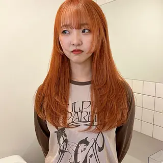 ロング 舟橋耀/ブリーチカラ ー/レイヤーカットのヘアスタイル