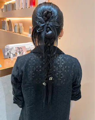 ロング カラー ヘアアレンジ ✨カチモリ✨レイヤー 韓国ヘア🇰🇷ゆいのヘアスタイル