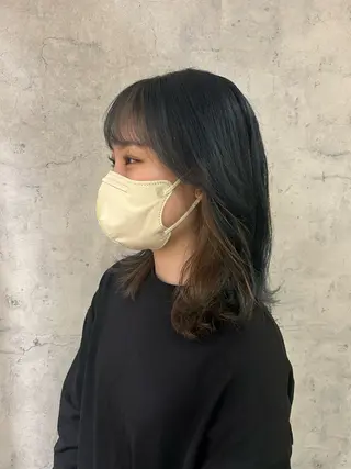 ミディアム カラー ボブレイヤー/ ブリーチ/miyuuのヘアスタイル