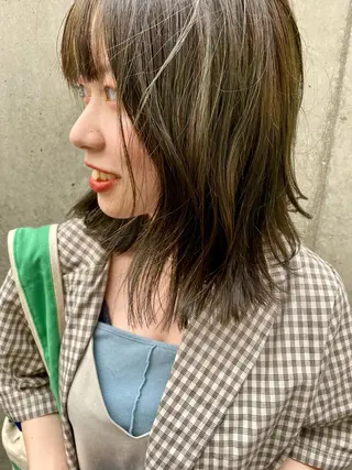 ミディアム 顔周り/ブリーチなし /縮毛矯正🫧伊勢のヘアスタイル