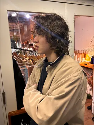 セミロング パーマ メンズ kaito パーマ募集！🔵のヘアスタイル