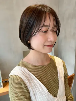 ショート センターパート/ 暖色カラーayuのヘアスタイル