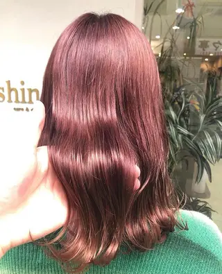 ミディアム カラー ヘアアレンジ 髪質改善/ ツヤ髪カラー/高井のヘアスタイル