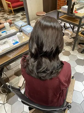 セミロング レイヤーカット/髪質 改善/Hayatoのヘアスタイル