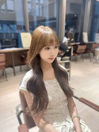 ロング 🎀大竹美侑／顔まわ りカット／レイヤーのヘアスタイル