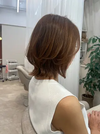 ミディアム ショート・ボブ 中村俊哉のヘアスタイル