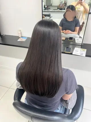 ロング カラー ブリーチなしWカラー /アレンジ/ユウミのヘアスタイル