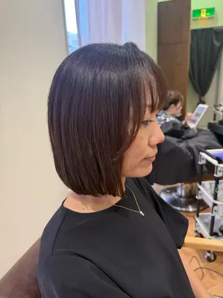 ミディアム 溝口 槙里也のヘアスタイル