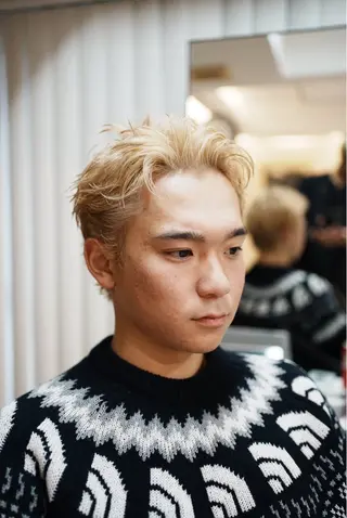 メンズ Men’s  salon ANSWER所属・SHIZUKU 大阪短髪フェードのヘアスタイル