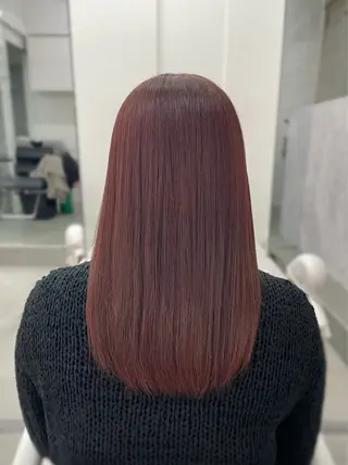 セミロング カラー 今園 桃愛のヘアスタイル