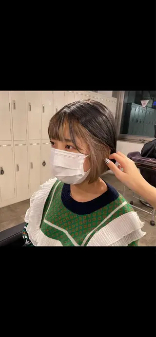 ショート カラー パーマ ヘアアレンジ メンズ キッズ ネイル マツエク・マツパ アイブロウ 透明感カラー・レイヤ ー🎀amika🎀のヘアスタイル