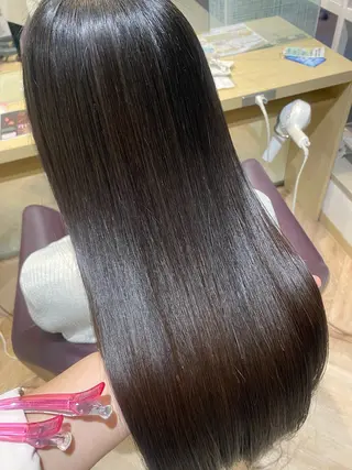 ロング 久光天海/艶カラー /髪質改善ストレートのヘアスタイル