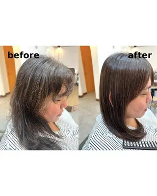 セミロング Jyue-ru/北谷 /縮毛矯正/髪質改善のヘアスタイル