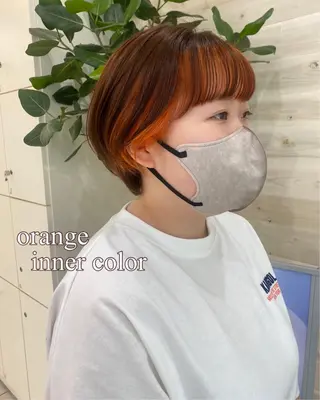 ショート カラー 韓国ヘア／艶カラー minamiのヘアスタイル