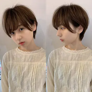 ショート 縮毛矯正/ショート/ レイヤー/畑中正敏のヘアスタイル