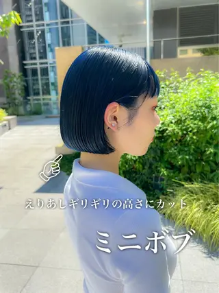 ショート 顔周りレイヤー/ボブ 銀座✨中野まさひろのヘアスタイル