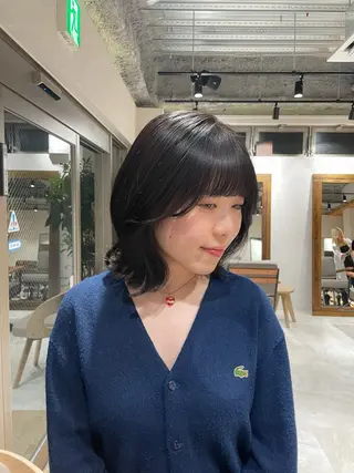 ミディアム カラー 🍐透明感カラー🍐 レイヤーカットのヘアスタイル