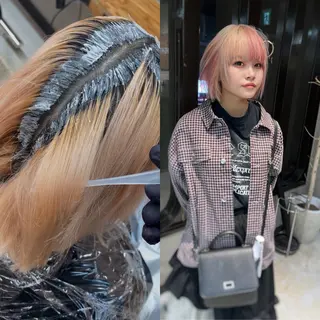 ミディアム 💖艶髪カラー髪質 改善💖ケンシンのヘアスタイル