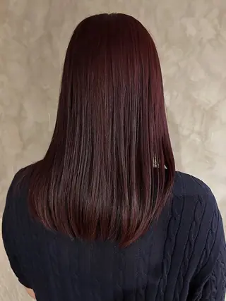 セミロング カラー さの あやねのヘアスタイル