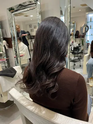 ロング パーマ コテ巻き風パーマ 藤澤　知彌のヘアスタイル