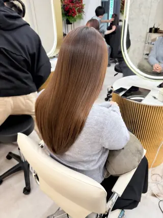 セミロング 顔周りカット/髪質改 善/新宿/畑中稔里のヘアスタイル