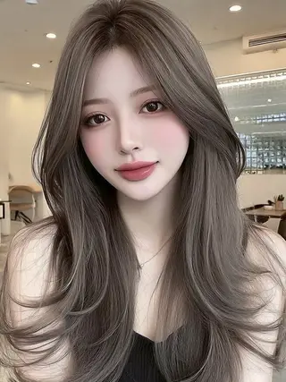 ロング カラー りきと🦋河原町 縮毛矯正/艶カラーのヘアスタイル