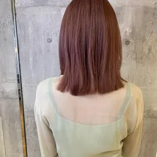 ミディアム カラー 髪質改善ｶﾗｰ ｹｱﾌﾞﾘｰﾁ/ﾀﾑのヘアスタイル