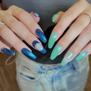 ネイル 0203ムニムサン 💙Harukaのネイルデザイン