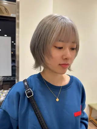 ミディアム カラー メンズカット/ ブリーチ/かほのヘアスタイル