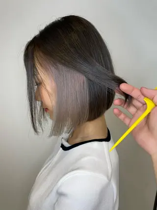 セミロング カラー matiz マティス 表参道所属・💚アンブレラカラー 髪質改善 丸尾】のヘアスタイル