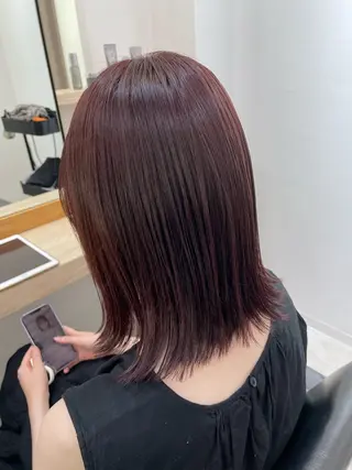 ミディアム 🍒透明感カラー NO.1/ララ🍒のヘアスタイル