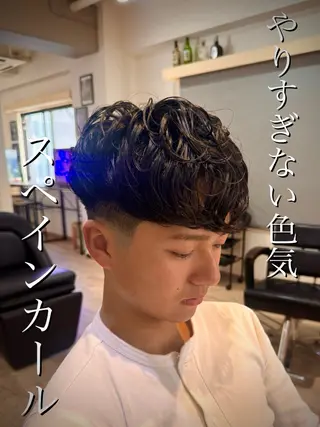 ショート パーマ メンズ GLADMAN'S CUT CLUB 立川所属・立川メンズカット/ メンズパーマ💈三上のヘアスタイル