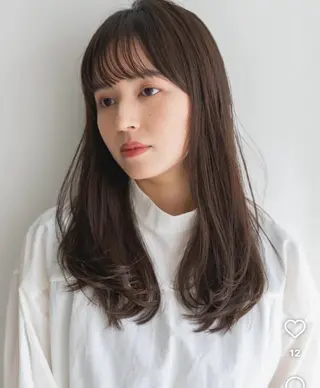 ロング パーマ 韓国風レイヤーカット 松葉翔のヘアスタイル