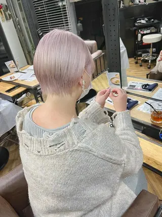 ショート ハイトーンNo.1✨ パーマ✨イマイタツヤのヘアスタイル