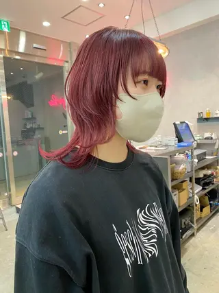 ミディアム カラー ヘアアレンジ 小顔カット/艶 カラー特化♡MIHOのヘアスタイル