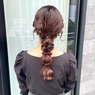 セミロング ヘアアレンジ 髪質改善絹髪質感TR レイヤーカット/熊澤のヘアスタイル