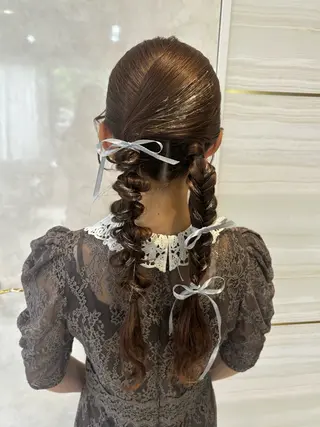 ロング ヘアアレンジ 💘Kurea💘 艶髪/韓国/暗髪のヘアスタイル