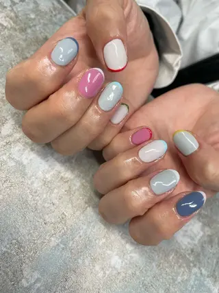 ロング カラー ヘアアレンジ キッズ ネイル マツエク・マツパ アイブロウ 福田 加奈のネイルデザイン