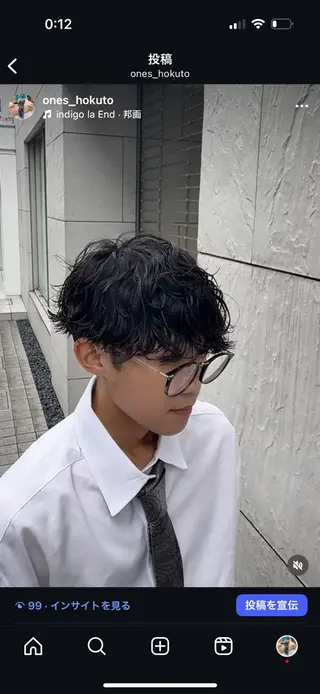 パーマ メンズハイトーン 北斗💍レイヤーのヘアスタイル