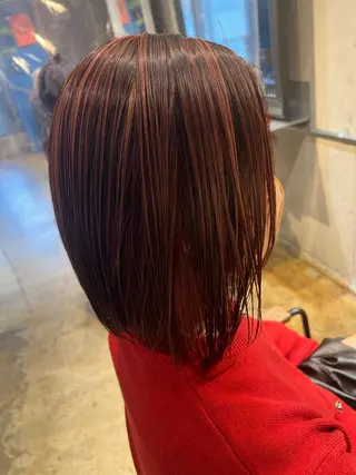 ショート カラー 吉沢遣人/レイヤー 艶カラー/抜け感のヘアスタイル