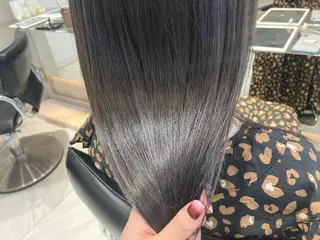 ミディアム カラー パーマ オリーブ透明感カラー 表参道/MIKUのヘアスタイル