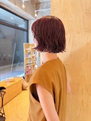 ショート カラー ayaka/暖色 /ニュアンスボブのヘアスタイル