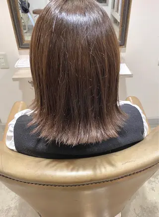 ミディアム カラー 美髪・髪質改善 有田怜平のヘアスタイル