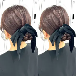 セミロング ヘアアレンジ ヘアメ🎀推しカラー 🥣横浜/しほ🧸のヘアスタイル