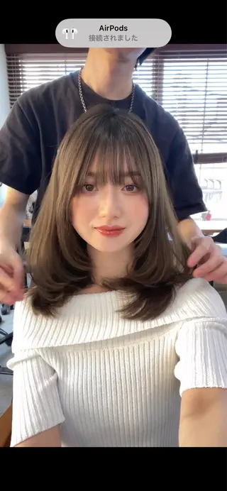 ミディアム カラー TOI所属・内野   龍海 / レイヤーカットのヘアスタイル